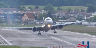 Bouncing Plane Moments: Landing Attempt at Zurich Airport Goes Viral