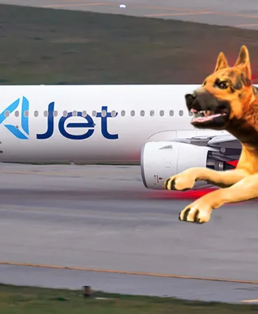 Dog on Taxiway Halts Aircraft!