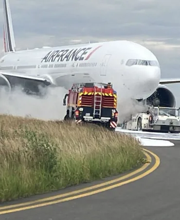 Pushback Vehicle Caught Fire at the Airport