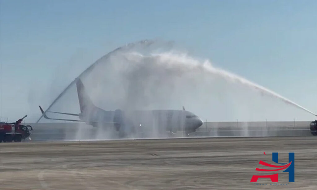 Rize Welcomes Its First Charter Flight: Aircraft with 151 Passengers Welcomed with Water Arch