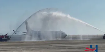 Rize Welcomes Its First Charter Flight: Aircraft with 151 Passengers Welcomed with Water Arch