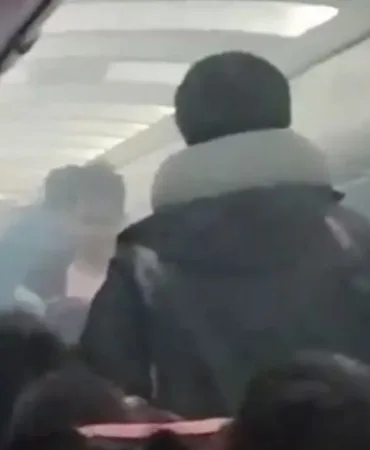 Smoke-Filled Cabin: Terrifying Moments After Explosion on Plane