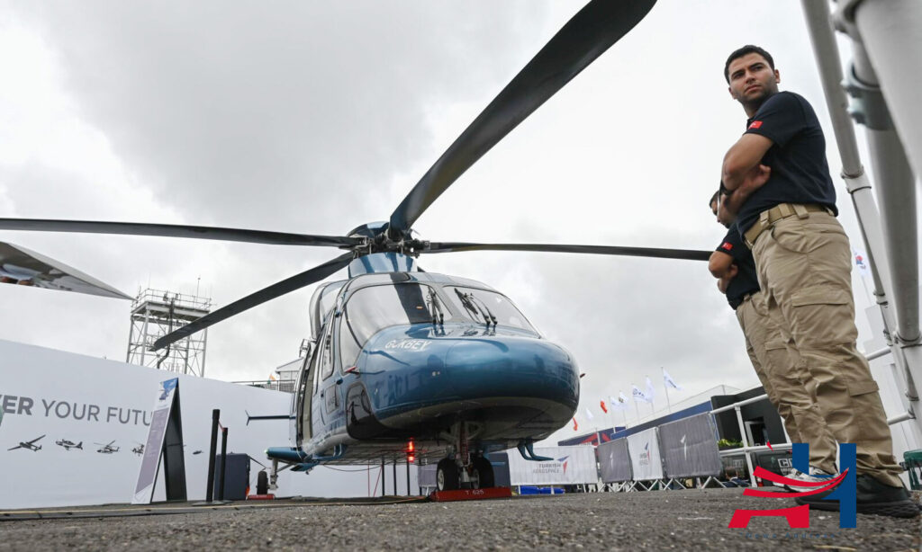 National Helicopter GÖKBEY Performs Flight Demonstration at Farnborough Airshow