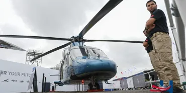 National Helicopter GÖKBEY Performs Flight Demonstration at Farnborough Airshow