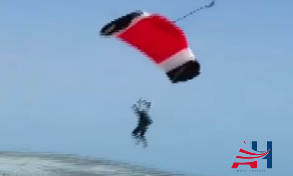 Parachutist Lost Control and Landed Hard