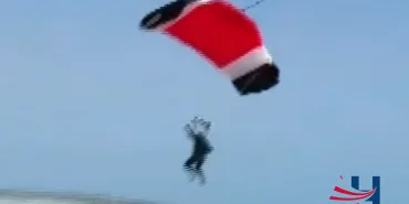 Parachutist Lost Control and Landed Hard