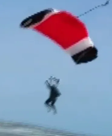 Parachutist Lost Control and Landed Hard