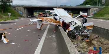 Small Plane Crashes on Highway: 3 Dead
