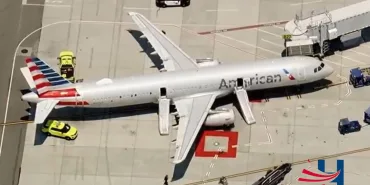 A fire broke out on an American Airlines plane. Passengers Evacuated