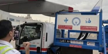 Fuel Truck Collides with China Airlines Plane!