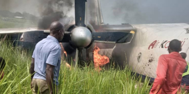 Cargo Plane Crash in Congo: Antonov An-26 Overruns Runway, Engine Catches Fire!