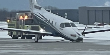 Emergency Landing for Pilatus PC-12 After Tug Bar Left Attached