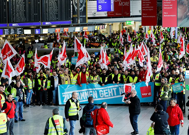 Strike Crisis at German Airports: 640 Flights Cancelled