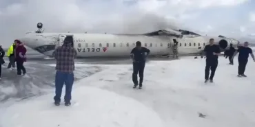Delta Plane Overturns After Hard Landing in Toronto: At Least Eight Injured