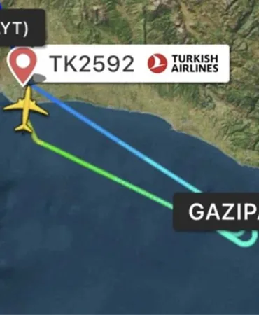 Turkish Airlines Plane Changed Route! Emergency landing in Antalya instead of Gazipasa!