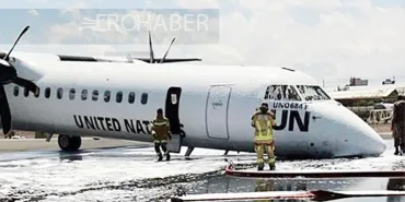 Danger in the air, miracle on the ground! UN plane lands on fuselage