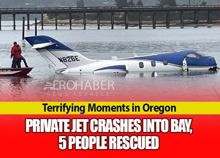 Terrifying Moments in Oregon: Private Jet Crashes into Bay, 5 People Rescued