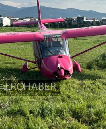 Training Aircraft Accident in Bursa! Landing Gear Broken