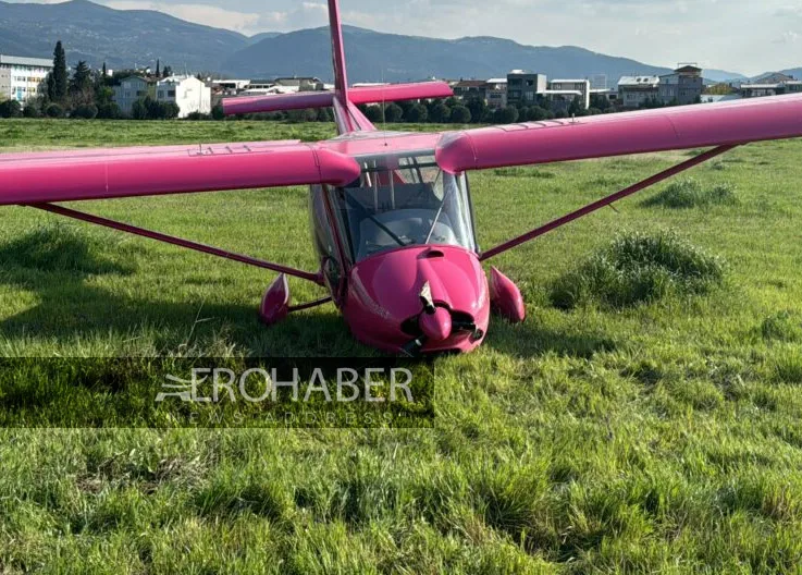 Training Aircraft Accident in Bursa! Landing Gear Broken