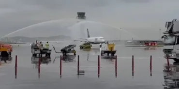 Water Salute Ceremony and Meaningful Welcome for the Champions at Sabiha Gökçen Airport