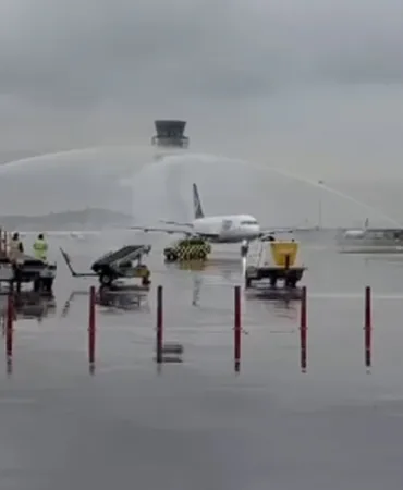 Water Salute Ceremony and Meaningful Welcome for the Champions at Sabiha Gökçen Airport