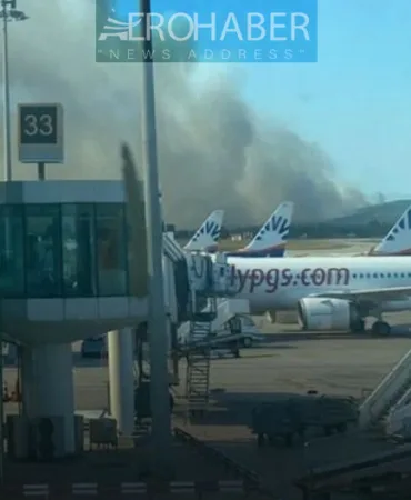 Fire in İzmir! Airport Closed to Flights