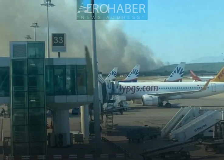 Fire in İzmir! Airport Closed to Flights