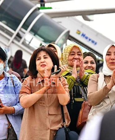 First Tashkent Flight Welcomed with Ceremony at Trabzon Airport