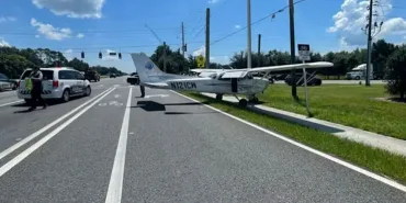 Cessna Plane Collides with Car in Traffic