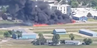 Plane Landing in Montana Bursts into Flames After Hitting Parked Aircraft
