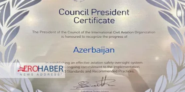High Achievement Certificate from ICAO to Azerbaijan