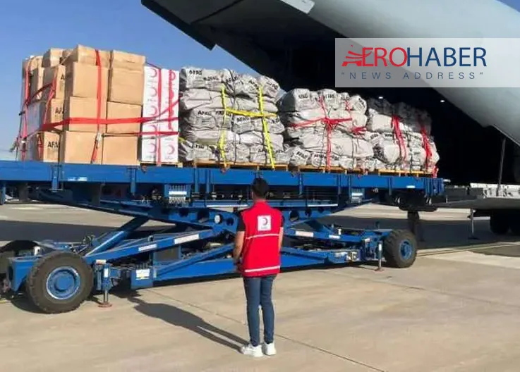 Military Aircraft Sends Turkish Red Crescent Aid to Afghanistan
