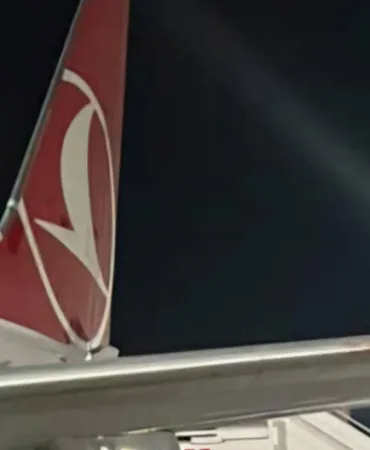 Seagull Stuck in the Wing of Turkish Airlines Boeing 737!