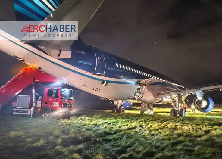 AZAL Airbus A320 Skids Off Runway in Saint Petersburg