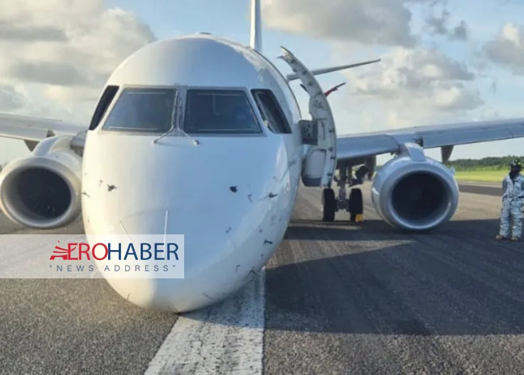 Sky High Dominicana Aircraft Nose Stuck on Runway
