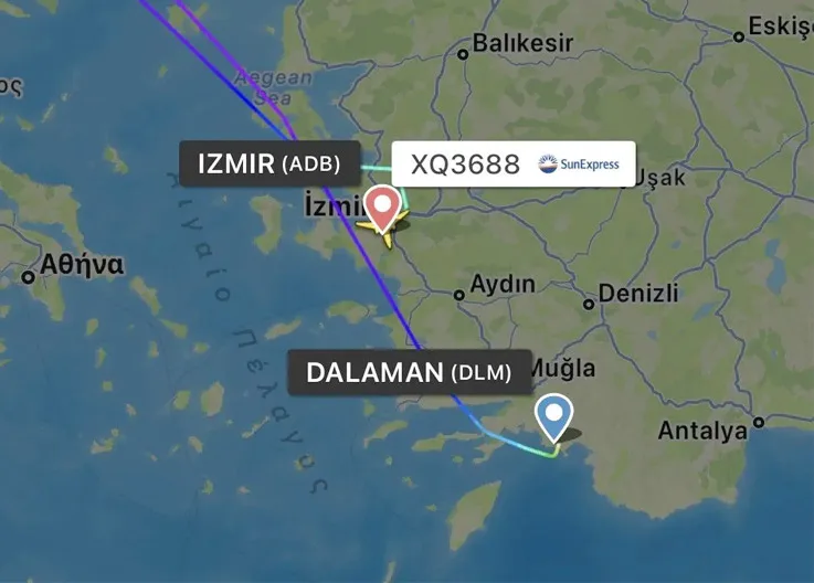 Suspicious Situation on Board: SunExpress Pilot Returns to İzmir!