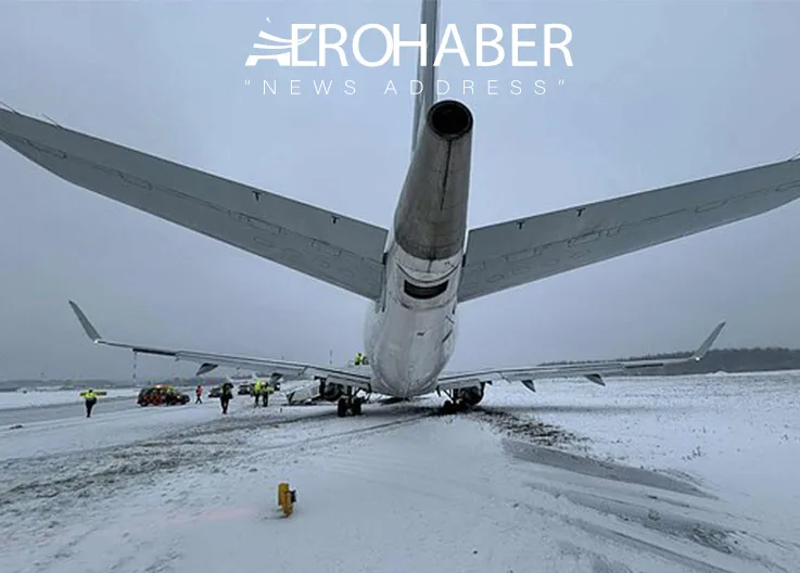 LOT aircraft veered off taxiway. Vilnius Airport runway closed