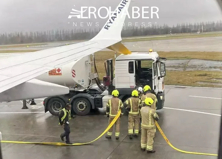 Ryanair Aircraft Collides with Fuel Tanker