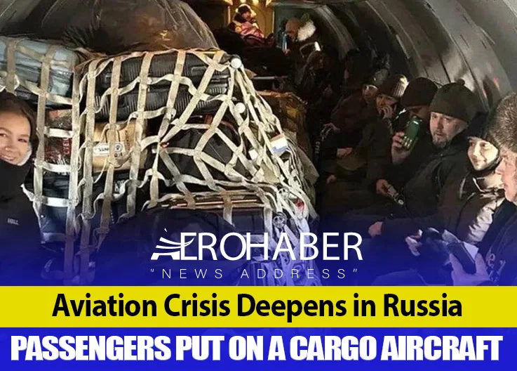 Aviation Crisis Deepens in Russia: Passengers Put on a Cargo Aircraft