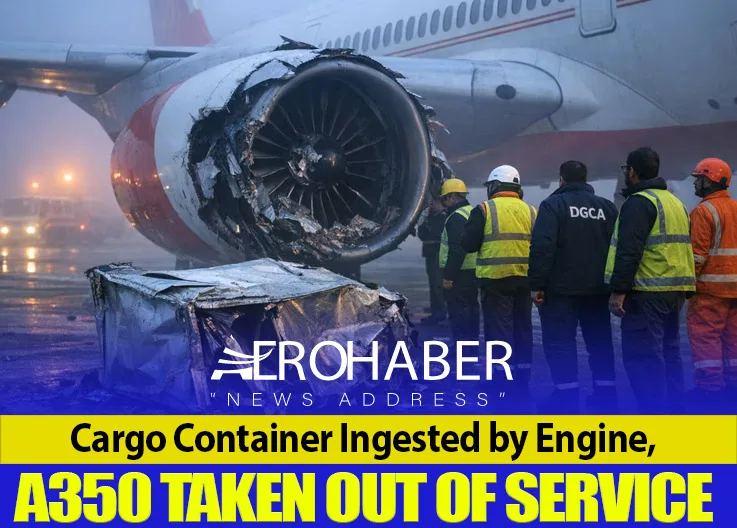 Cargo Container Ingested by Engine, A350 Taken Out of Service