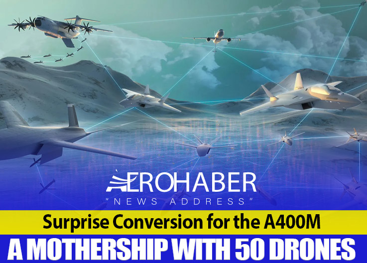 Surprise Conversion for the A400M: A Mothership with 50 Drones