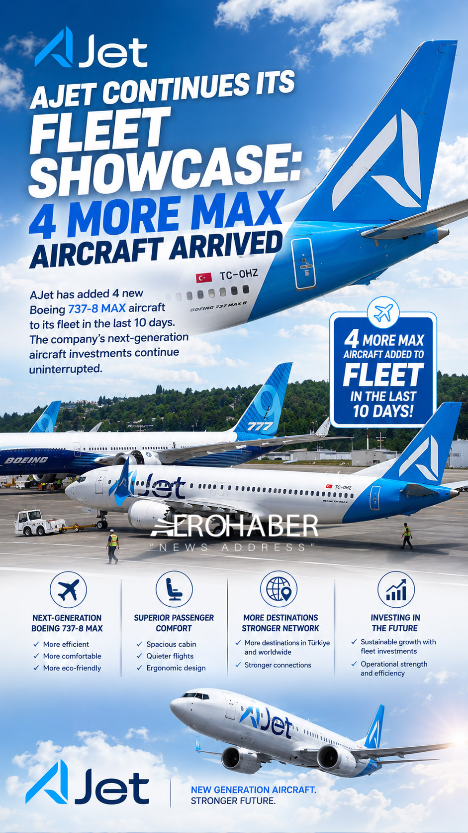 AJet’s MAX Offensive: Deliveries Arrived One After Another 1 Ajet Airlines News AJet AJet’s MAX Offensive: Deliveries Arrived One After Another