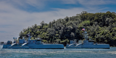 Unmanned Surface Vessel Division One’s (USVDIV-1) unmanned surface vessels (USVs) Ranger, Mariner, Seahawk and Sea Hunter arrived in Sydney, Australia, for a scheduled port visit October 24, 2023 ahead of their participation in the Integrated Battle Prob