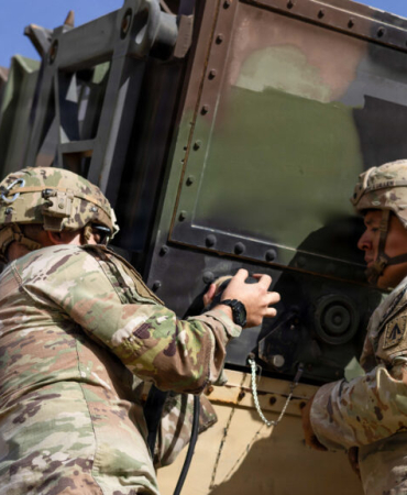 U.S. Army Soldiers Conduct Operations in the Middle East