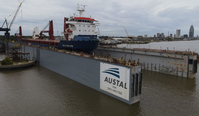 210827CommercialShipexitingAWCdrydockreduced-scaled-e1633439903641